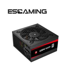 ESGAMING PSU 650W BLACK FAN 80 PLUS STANDARD