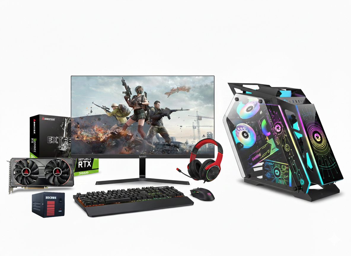 AMD RYZEN 7 5700X ,16GB 3200MHZ RAM ,NVME M.2 256GB SSD, 512GB SSD PC SET